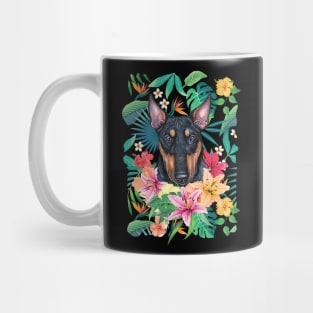 Tropical Black and Tan Bull Terrier Mug